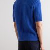 Cable-Knit Wool Polo Shirt - BK