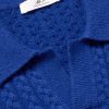 Cable-Knit Wool Polo Shirt - CU