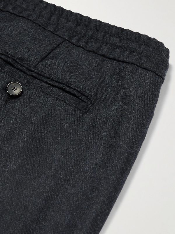 James Slim-Fit Wool-Flannel Drawstring Suit Trousers - CU James Slim-Fit Wool-Flannel Drawstring Suit Trousers - CU