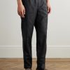James Slim-Fit Wool-Flannel Drawstring Suit Trousers - FR James Slim-Fit Wool-Flannel Drawstring Suit Trousers - FR