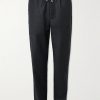 James Slim-Fit Wool-Flannel Drawstring Suit Trousers James Slim-Fit Wool-Flannel Drawstring Suit Trousers