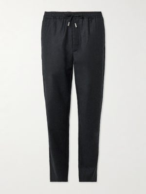 James Slim-Fit Wool-Flannel Drawstring Suit Trousers James Slim-Fit Wool-Flannel Drawstring Suit Trousers