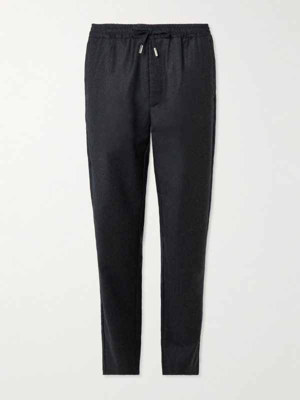 James Slim-Fit Wool-Flannel Drawstring Suit Trousers James Slim-Fit Wool-Flannel Drawstring Suit Trousers