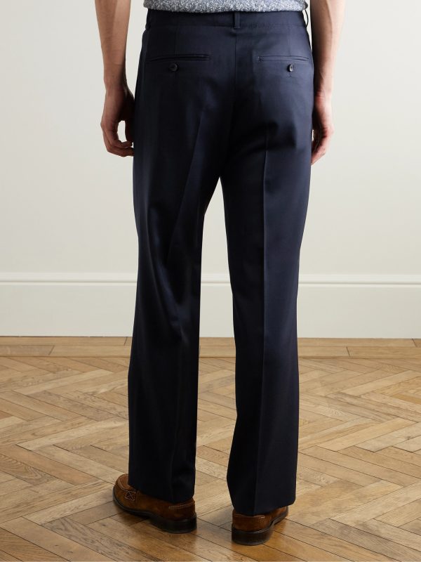 Edward Straight-Leg Wool Trousers - BK Edward Straight-Leg Wool Trousers - BK