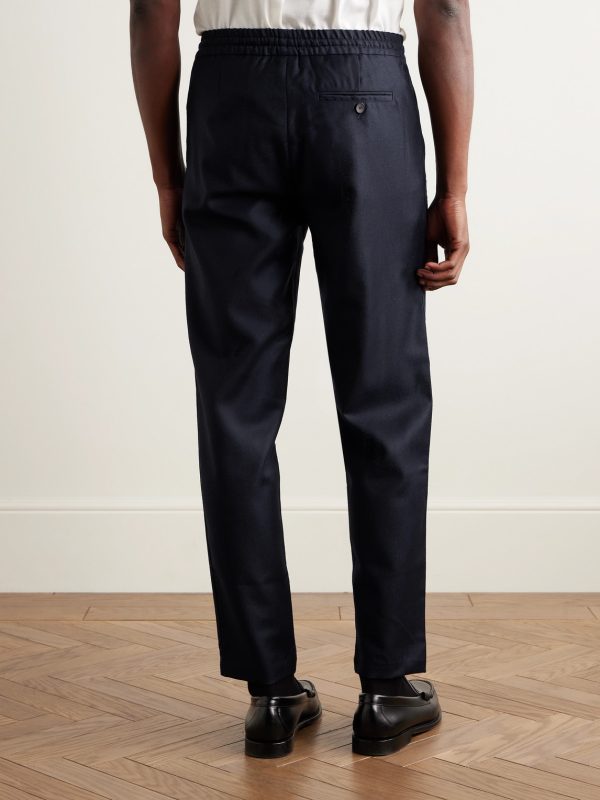 James Slim-Fit Wool-Flannel Drawstring Suit Trousers - BK