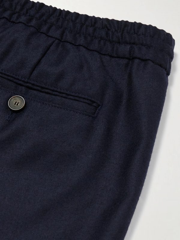 James Slim-Fit Wool-Flannel Drawstring Suit Trousers - CU