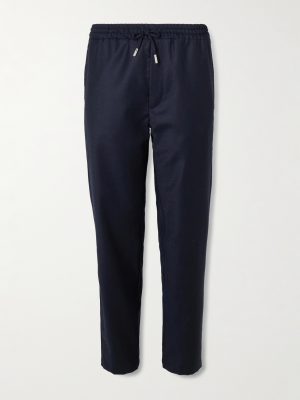 James Slim-Fit Wool-Flannel Drawstring Suit Trousers James Slim-Fit Wool-Flannel Drawstring Suit Trousers