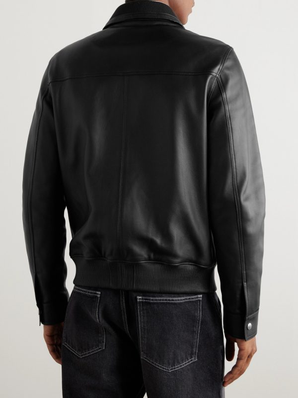 Leather Blouson Jacket - BK Leather Blouson Jacket - BK