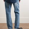 Straight-Leg Distressed Jeans - BK Straight-Leg Distressed Jeans - BK