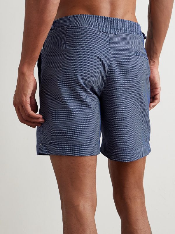 Bulldog Straight-Leg Mid-Length Jacquard Swim Shorts - BK Bulldog Straight-Leg Mid-Length Jacquard Swim Shorts - BK