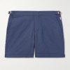 Bulldog Straight-Leg Mid-Length Jacquard Swim Shorts Bulldog Straight-Leg Mid-Length Jacquard Swim Shorts