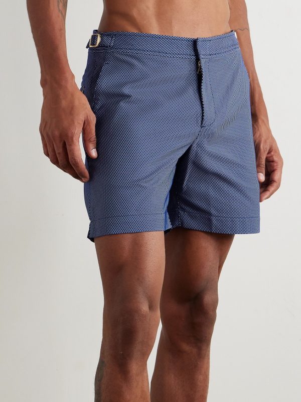 Bulldog Straight-Leg Mid-Length Jacquard Swim Shorts - OU Bulldog Straight-Leg Mid-Length Jacquard Swim Shorts - OU