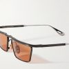 Bogart Rectangular-Frame Metal Sunglasses - CU