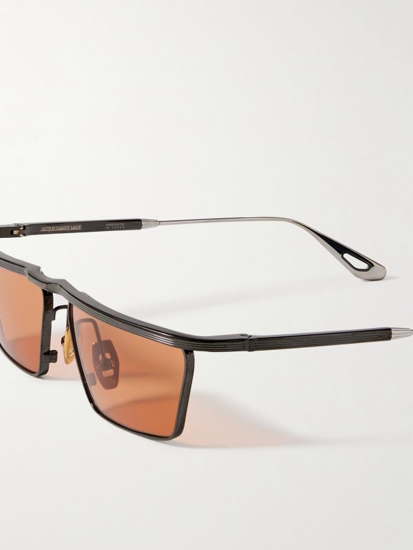 Bogart Rectangular-Frame Metal Sunglasses - CU