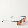 Bogart Rectangular-Frame Metal Sunglasses - FR