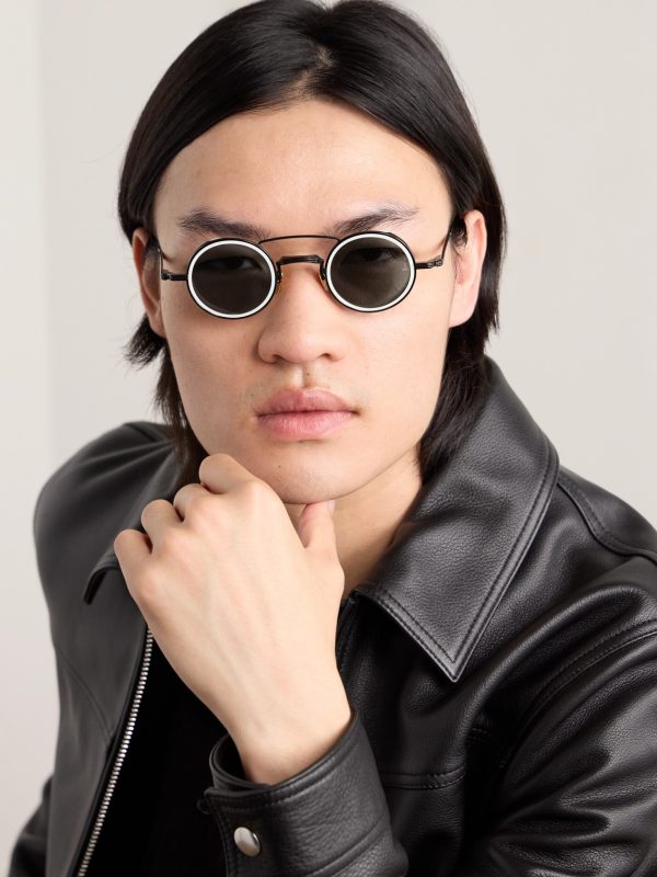 Ringo Round-Frame Metal and Acetate Sunglasses - OU Ringo Round-Frame Metal and Acetate Sunglasses - OU