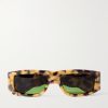 Romi Rectangular-Frame Tortoiseshell Acetate Sunglasses