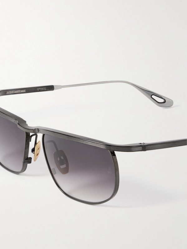 Melville Rectangular-Frame Beta Titanium Sunglasses - CU Melville Rectangular-Frame Beta Titanium Sunglasses - CU