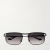 Melville Rectangular-Frame Beta Titanium Sunglasses Melville Rectangular-Frame Beta Titanium Sunglasses