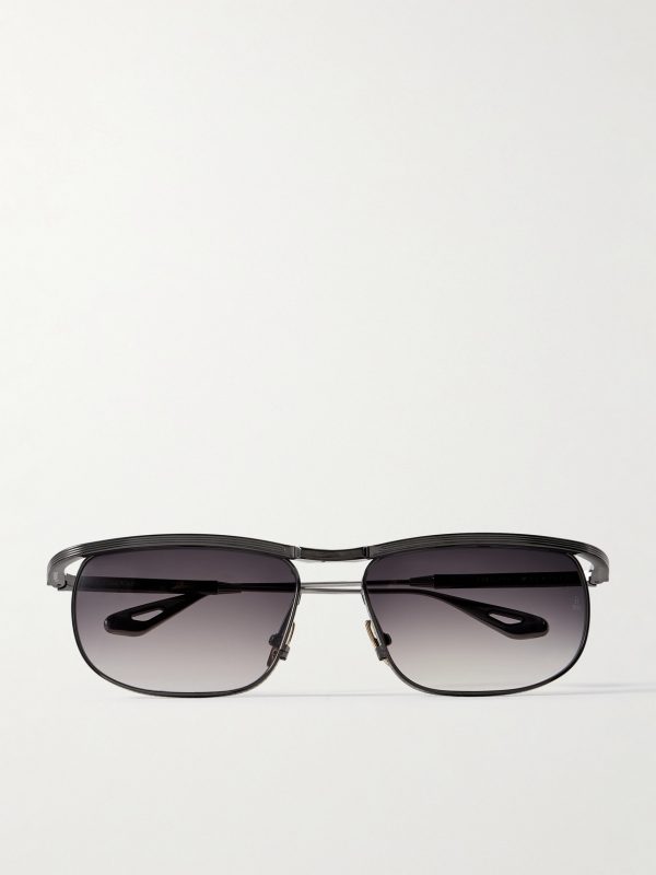 Melville Rectangular-Frame Beta Titanium Sunglasses Melville Rectangular-Frame Beta Titanium Sunglasses