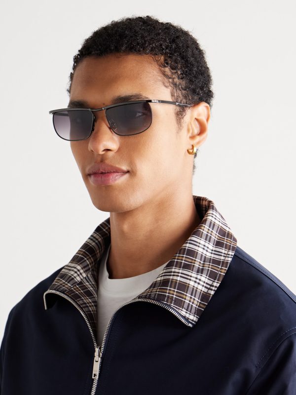 Melville Rectangular-Frame Beta Titanium Sunglasses - OU Melville Rectangular-Frame Beta Titanium Sunglasses - OU