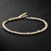 Pilla 18-Karat Gold, Sterling Silver Beaded and Cord Beaded Bracelet Pilla 18-Karat Gold, Sterling Silver Beaded and Cord Beaded Bracelet