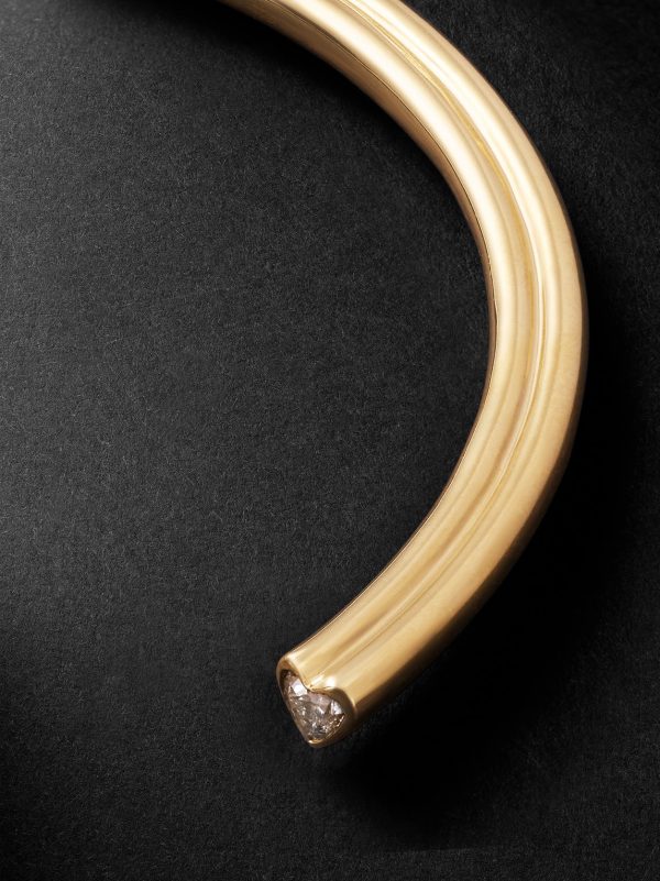 Heart 18-Karat Gold Diamond Cuff - CU