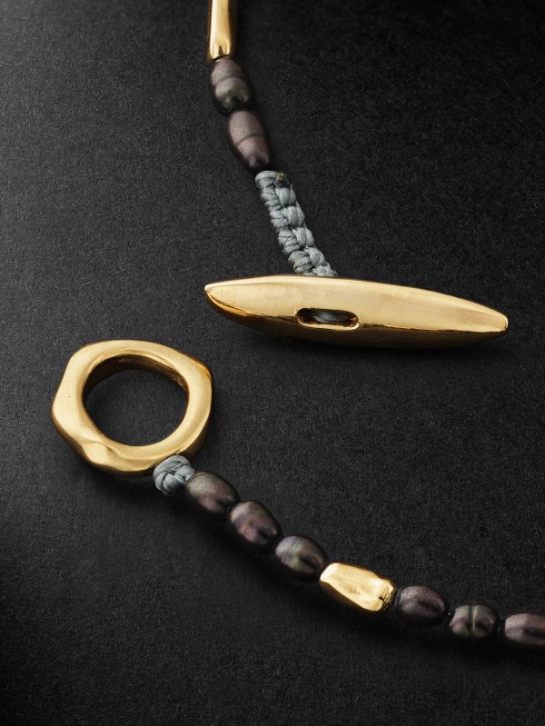 Hokkaido 18-Karat Gold and Black Pearl Bracelet - BK Hokkaido 18-Karat Gold and Black Pearl Bracelet - BK