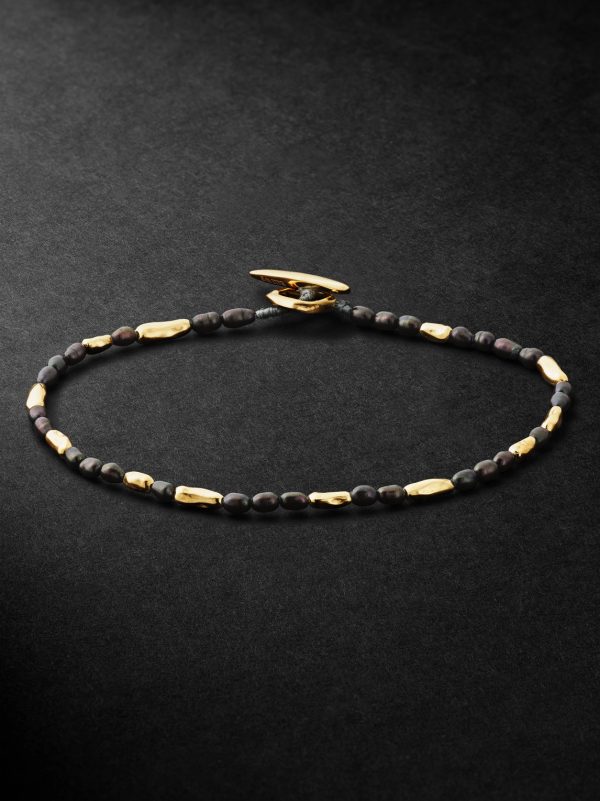 Hokkaido 18-Karat Gold and Black Pearl Bracelet Hokkaido 18-Karat Gold and Black Pearl Bracelet