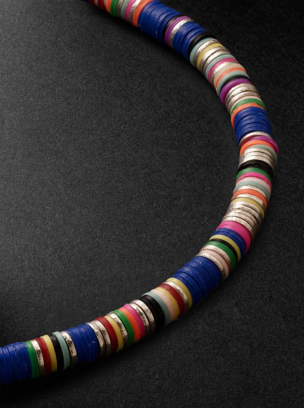 Malli Sterling Silver and Cord Beaded Bracelet - CU Malli Sterling Silver and Cord Beaded Bracelet - CU