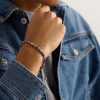 Malli Sterling Silver and Cord Beaded Bracelet - FR Malli Sterling Silver and Cord Beaded Bracelet - FR