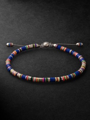 Malli Sterling Silver and Cord Beaded Bracelet Malli Sterling Silver and Cord Beaded Bracelet
