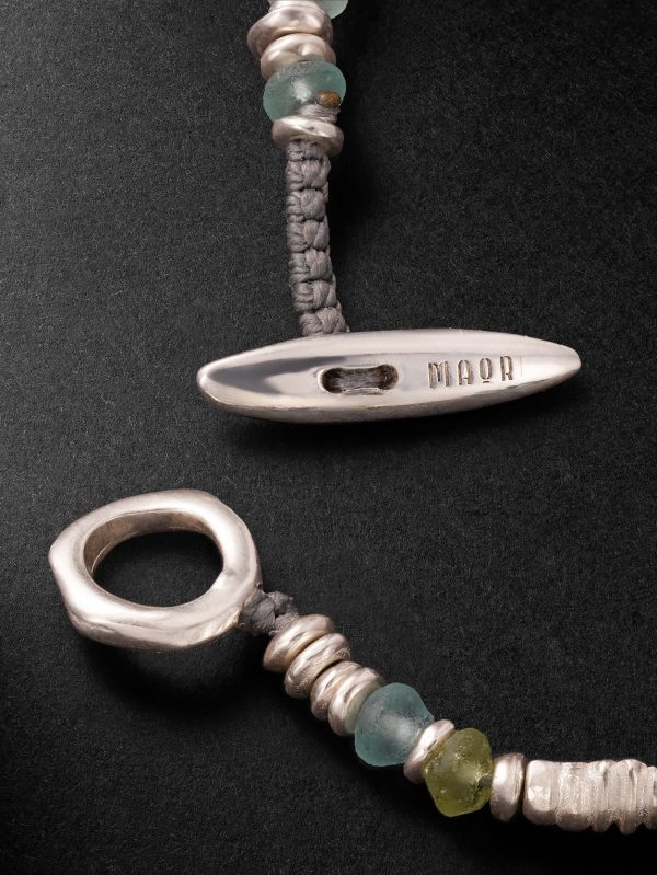 Pilla Sterling Silver Glass Beaded Bracelet - BK Pilla Sterling Silver Glass Beaded Bracelet - BK