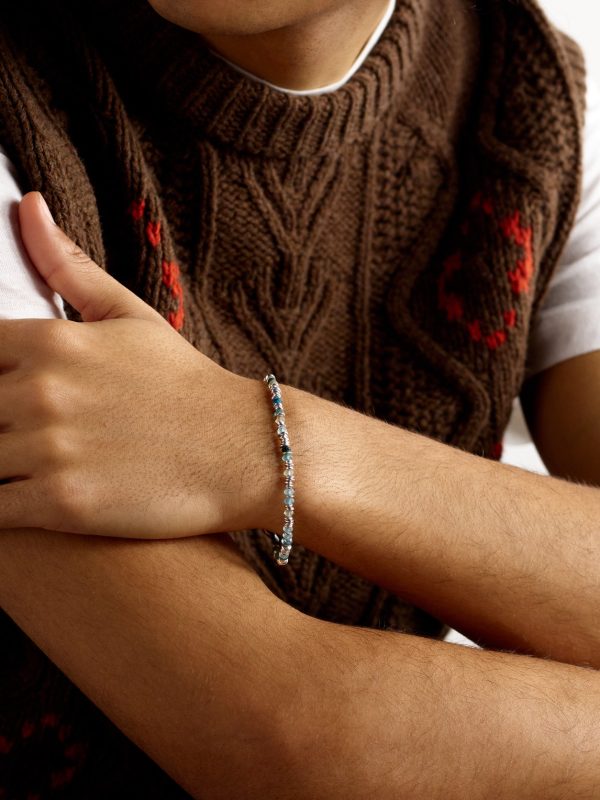 Pilla Sterling Silver Glass Beaded Bracelet - FR Pilla Sterling Silver Glass Beaded Bracelet - FR