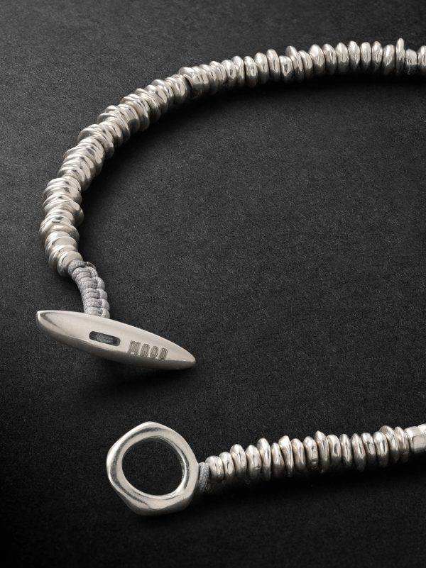 Pilla Sterling Silver and Cord Bracelet - BK
