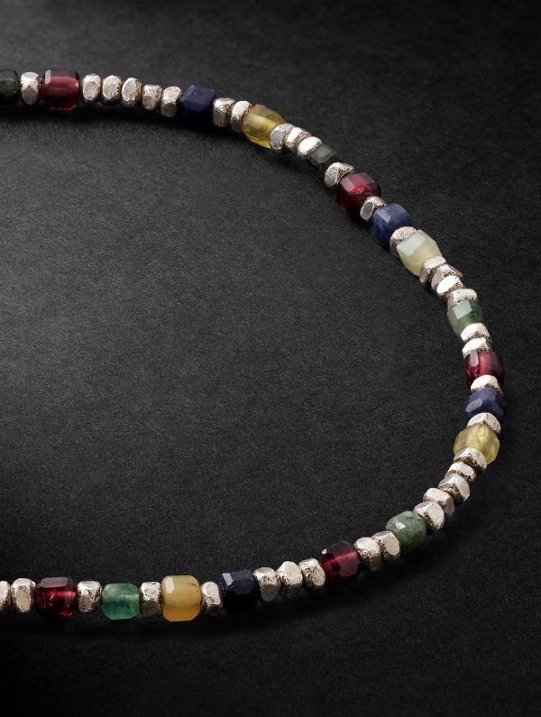 Percep Sterling Silver Agate Beaded Bracelet - CU Percep Sterling Silver Agate Beaded Bracelet - CU