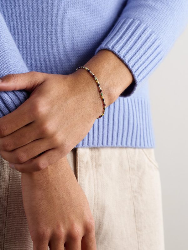Percep Sterling Silver Agate Beaded Bracelet - FR Percep Sterling Silver Agate Beaded Bracelet - FR