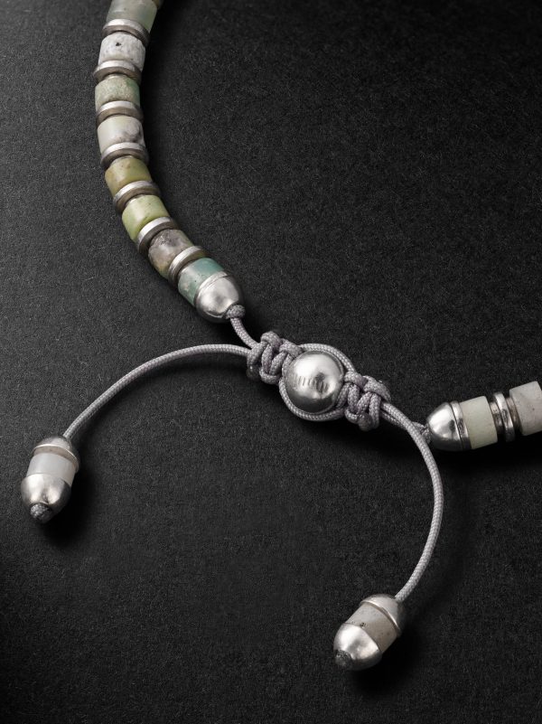 Sapet Sterling Silver Chrysoprase Beaded Bracelet - BK Sapet Sterling Silver Chrysoprase Beaded Bracelet - BK