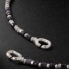 Percep Two Sterling Silver, Sapphire and Lapis Lazuli Beaded Wrap Bracelet - BK