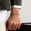 Percep Two Sterling Silver, Sapphire and Lapis Lazuli Beaded Wrap Bracelet - FR