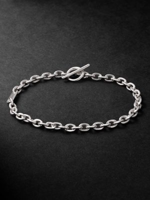 Plaun Link Sterling Silver Chain Bracelet
