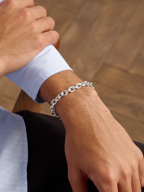 Cuadro Sterling Silver Chain Bracelet - FR Cuadro Sterling Silver Chain Bracelet - FR