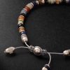 Sapet Sterling Silver Agate Beaded Bracelet - BK Sapet Sterling Silver Agate Beaded Bracelet - BK