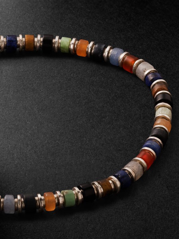 Sapet Sterling Silver Agate Beaded Bracelet - CU Sapet Sterling Silver Agate Beaded Bracelet - CU
