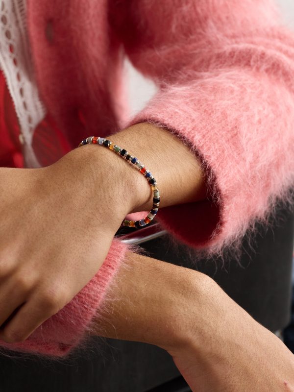 Sapet Sterling Silver Agate Beaded Bracelet - FR Sapet Sterling Silver Agate Beaded Bracelet - FR
