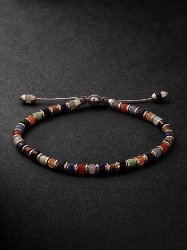 Sapet Sterling Silver Agate Beaded Bracelet Sapet Sterling Silver Agate Beaded Bracelet