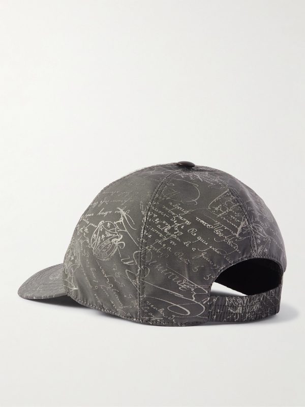 Scritto-Jacquard Twill Baseball Cap - BK Scritto-Jacquard Twill Baseball Cap - BK