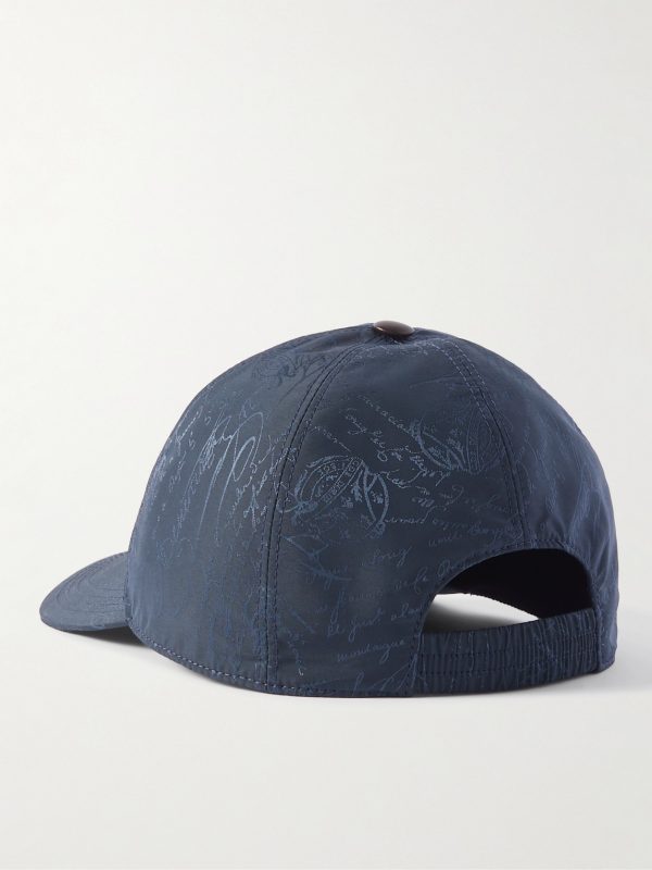 Scritto-Jacquard Twill Baseball Cap - BK Scritto-Jacquard Twill Baseball Cap - BK