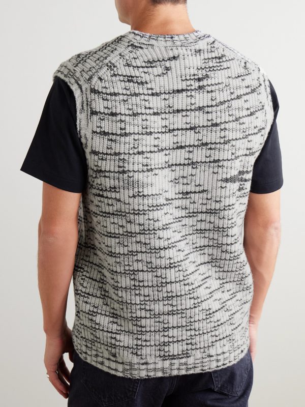 Space-Dyed Wool Sweater Vest - BK Space-Dyed Wool Sweater Vest - BK