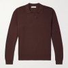 Textured Cotton and Silk-Blend Polo Shirt Textured Cotton and Silk-Blend Polo Shirt